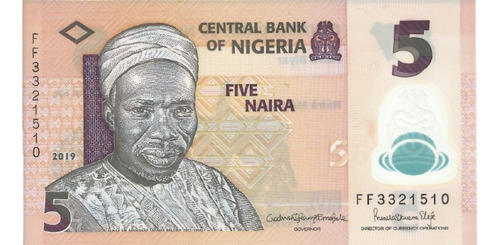 Nigeria 5 Naira 2019 Polímero