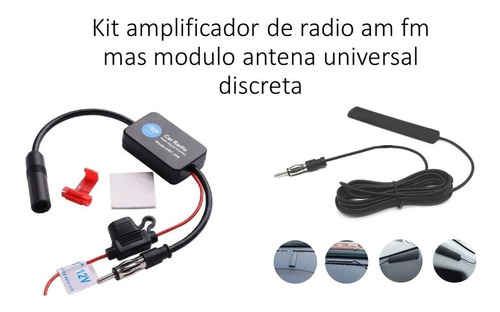 Amplificador Para Señal De Radio Mas Modulo Antena Universal