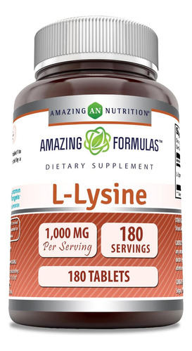 L-lysine 1000mg Apoyo Inmunologico Respiratorio 180 Tab