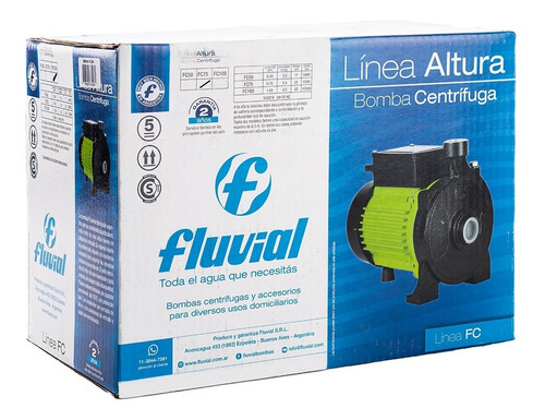 Imagen 9 de 10 de Bomba De Agua Fluvial Centrífuga 3/4hp Fc Altura + Presión