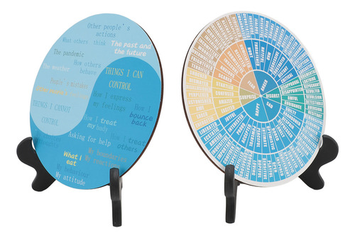 Ruedas Calm Feeling Decor De Emotion Chart, 2 Unidades, Negr