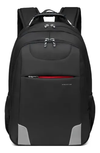 Mochila Notebook Impermeável Grande 45L Reforçada Cabo de Aço Anti Furto Executiva Trabalho Escolar Masculina Feminina Rincostar Preta