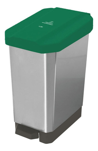 Caneca-papelera Estrabins Pedal 44l Verde-organico Aprovecha Color Verde