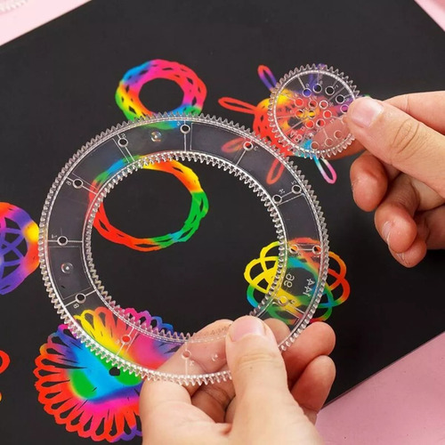 Set 22 Engranajes Juego Espirógrafo Dibujo Espiral Niños F
