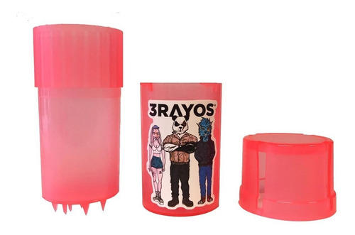 Imagen 1 de 9 de Picador Tainer 3 Partes Grinder Smellproof Rosa X 1