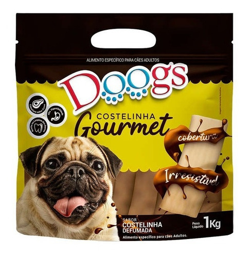 Petisco Cães Doogs Costelinha Gourmet Mini Carne - 1kg