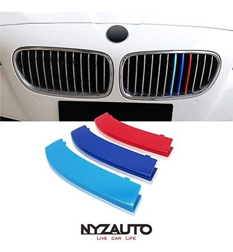 Nyzauto M-colored Stripe Grille Insert Trims For 2011-2013 B