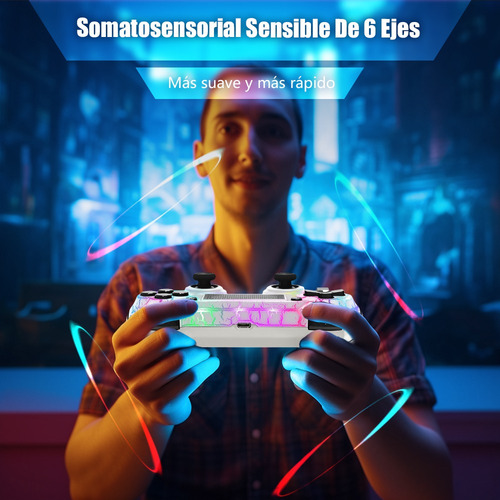 Mando Inalámbrico Para Ps4 Con Luz Rgb Compatible Con Ps4/pc