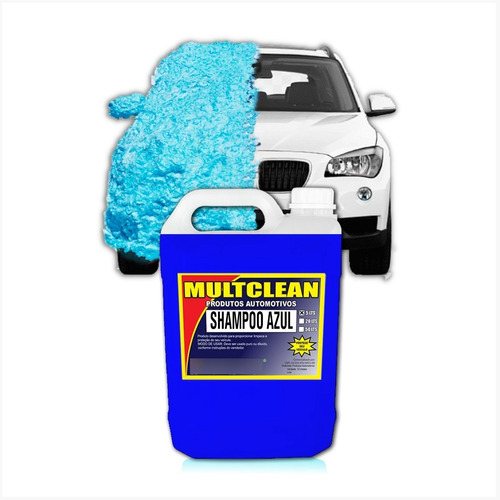 Shampoo Automotivo Azul Espuma Azul Resinado Com Carnaúba