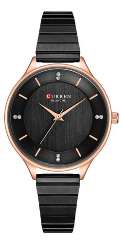 Reloj Curren Exclusivo Negro Para Dama 9041l