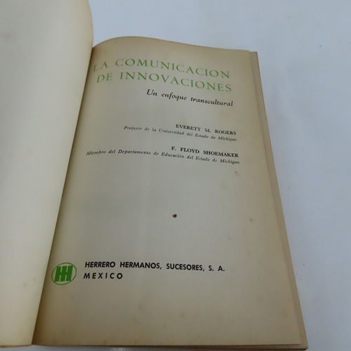 L9439 Everett Rogers -- La Comunicacion De Innovaciones (Usado)