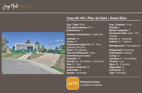 Casa Perimetral #0-100 - Pilar Del Este - Santa Elisa - 113m2 #id 18800