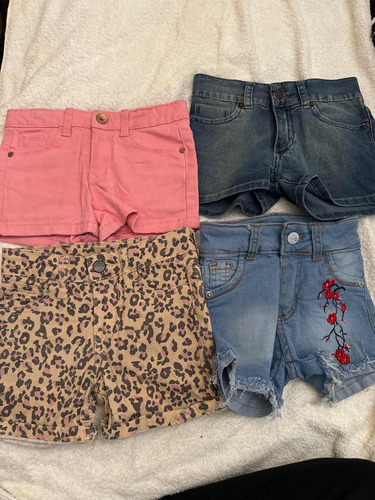 Lote 4 Short Nena Talle 3/4 Elastisados