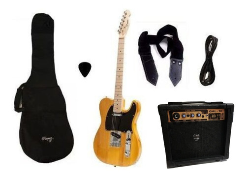 Combo Guitarra Electrica Tele Richards Parquer Amplif Cuota