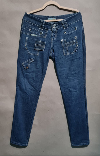 Jeans Talla 13 Skinny Cintura Media Bolsas Entubado Moda