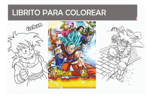 Kit Imprimible Librito Para Colorear Dragon Ball