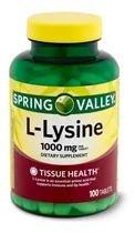 Comprar Spring Valley L-lysine 1000mg 100 Tabletas 