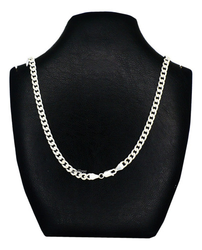 Cadena Cubana Grumete Tipo Full Ice Plata Sin Piedra Diamnte Color Plateado