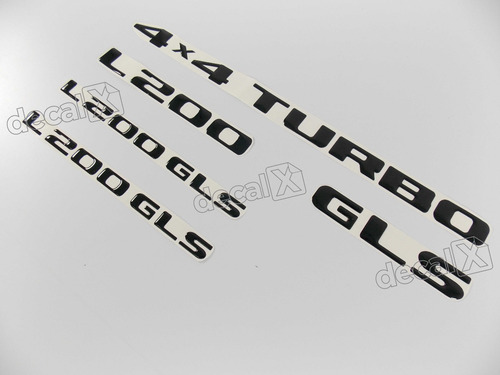 Kit Adesivos L200 Gls 4x4 Turbo Resinado Rs10