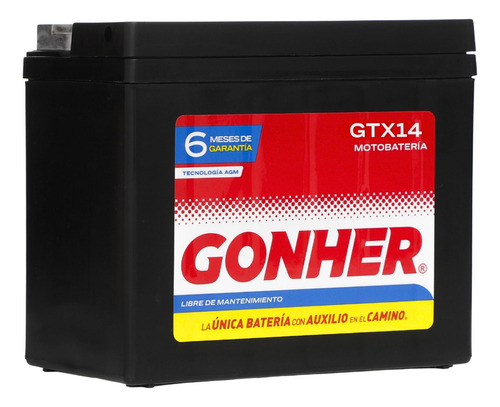 Bateria Para Moto Agm Gonher Gtx14