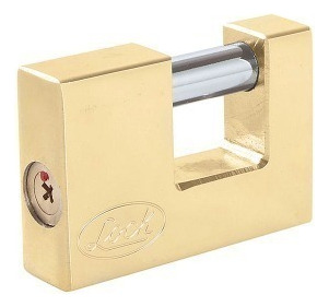 Candado Lock L22c80 Acero Cortina Llave Tetra 80mm Laton