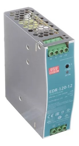 Fuente De Poder Edr-120-12 Mean Well, 12vcd 10a