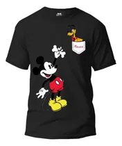 Comprar Playera Unisex Infantil Negra Mickey Mouse Y Pluto Disney