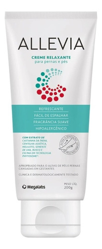 Allevia Creme Relaxante Para Pernas E Pés 200g