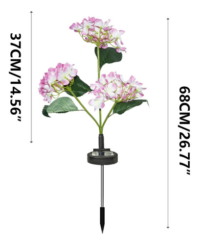 Lámpara U 7010 Con 3 Cabezales Con Forma De Hortensia Simula
