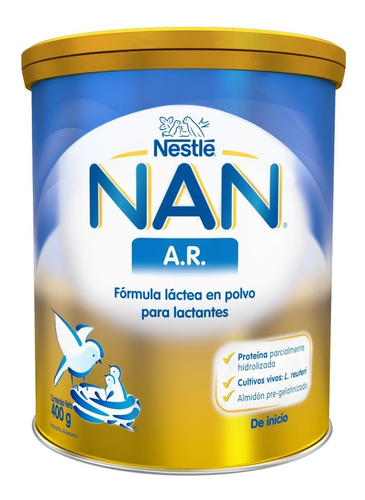 Nan A.r Lata En Polvo Nestle (0 A 12 Meses) Lata X400 G 