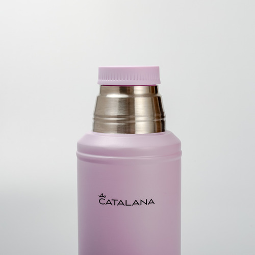 Kit Termo 1l + Mate 236ml Doble Acero Inox Frio Calor 20hs Lila