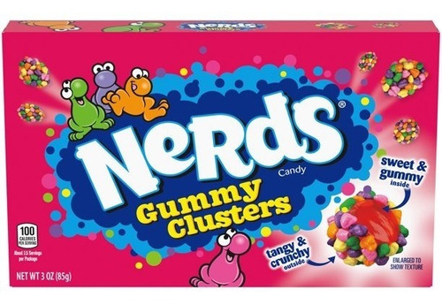 Dulces Nerds Gummy Clusters 85g Americanos