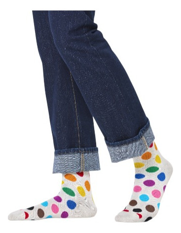 Happy Socks Calcetines De Lunares Blanco Estampado 26 Cm - 30 Cm Del Pie