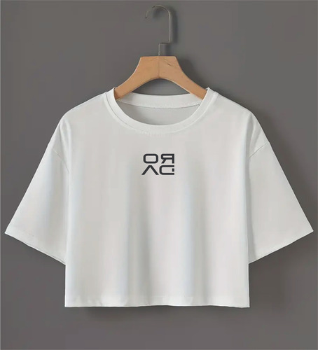 Crop Top Mujer Playera Oversized Ombliguera Fit Casual