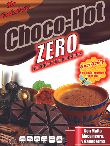 Chocolate C/ Ganoderma, Maca Negra Y Jalea Real Sin Endulzar