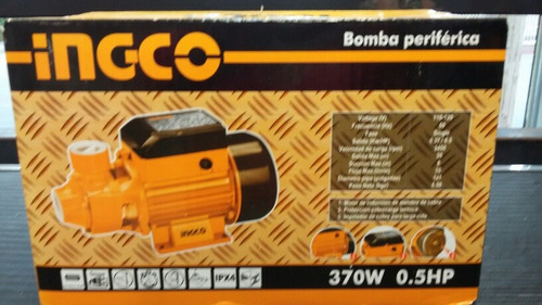 Imagen 2 de 2 de Bomba De Agua Periferica De 1/2 Hp Marca Ingco
