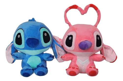 Set 2 Peluches Stitch Y Angela 25cm