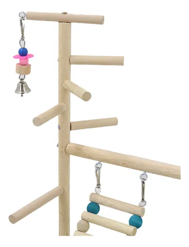 Escalera Perch Gym Playpen Con Comederos Para Agapornis