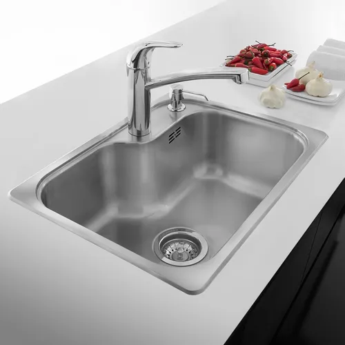 Bacha Cocina Johnson Si55 Dosificador Griferia Monocomando