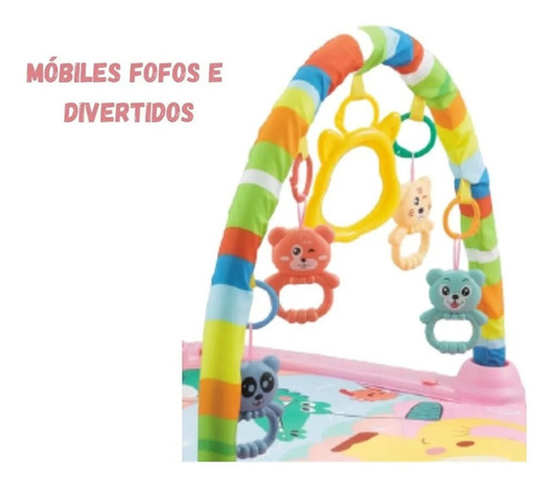 Tapete De Atividades Multifuncional Alegria Musical Rosa