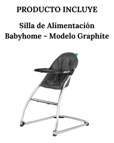 Silla De Alimentación Con Bandeja Babyhome - Modelo Graphite