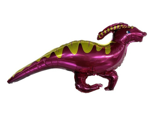 Globo Dinosaurios Fucsia Grande Metalizado 80cm Aprox