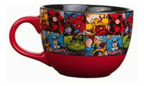 Marvel Silver Buffalo Mv9124 Marvel Comics Grid Ceramic Soup