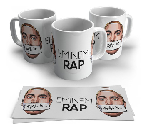 Pocillos Eminem My Name Is Slim Shady Rap Hip Hop Regalos
