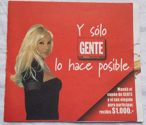 Publicidad Susana Gimenez Revista Gente Sorteo