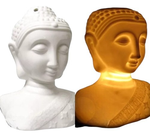 Difusor - Lámpara Eléctrico Busto Buda Cerámica 