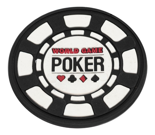 Posavasos En Goma- Poker- Apoya Vaso Circular Silicona 4und 