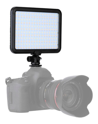 Iluminador Luz Led Triopo 204led C/ Cargador Y Bateria