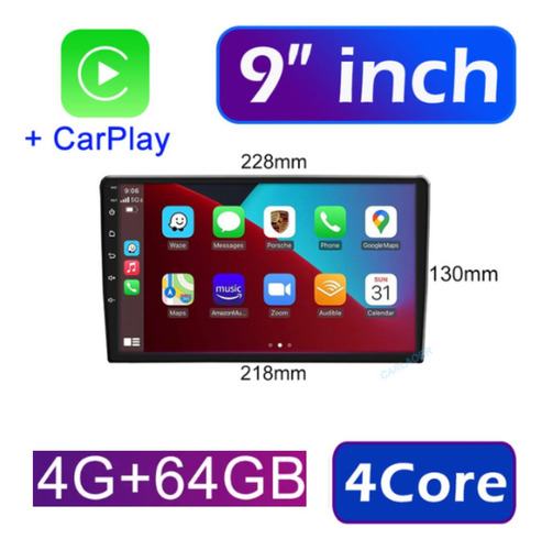 Central Multimídia Android 9 Polegadas Gps Wi-fi Bluetooth