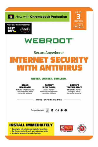 Antivirus Webroot - 6 Meses De Suscripcion